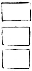 Poster - set of black frames isolated on white background