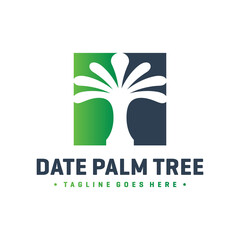 Sticker - date palm logo design