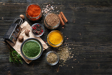 Poster - Various  spices for cooking