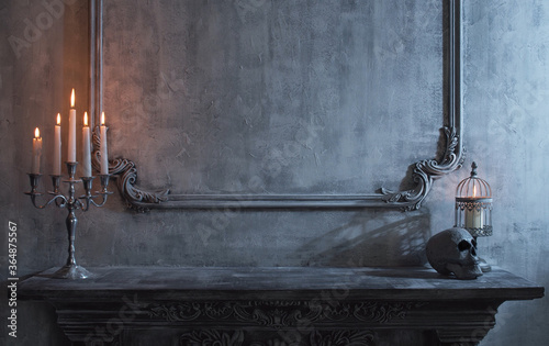 Cuadros en Lienzo Mystical Halloween still-life background