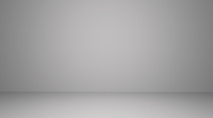 Poster - Room space background. Front view of empty room with soft light illumination. 3d interior rendering.