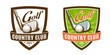 © Agor2012 - Golf club vintage badge. Golf stick and ball retro emblem. Vector illustration.