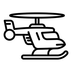 Poster - Rescue helicopter icon. Outline rescue helicopter vector icon for web design isolated on white background