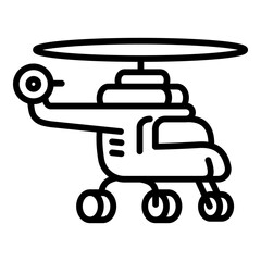 Poster - Flight helicopter icon. Outline flight helicopter vector icon for web design isolated on white background