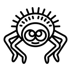 Poster - Cute spider icon. Outline cute spider vector icon for web design isolated on white background