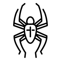 Poster - Cross spider icon. Outline cross spider vector icon for web design isolated on white background