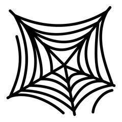 Poster - Scary spider web icon. Outline scary spider web vector icon for web design isolated on white background