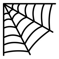 Poster - Corner spider web icon. Outline corner spider web vector icon for web design isolated on white background
