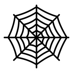 Poster - Round spider web icon. Outline round spider web vector icon for web design isolated on white background