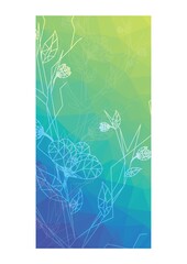 Sticker - faceted floral background