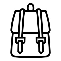 Poster - Textile backpack icon. Outline textile backpack vector icon for web design isolated on white background