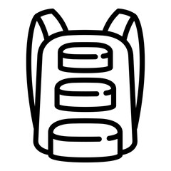 Poster - Modern backpack icon. Outline modern backpack vector icon for web design isolated on white background