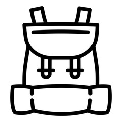 Poster - Kid backpack icon. Outline kid backpack vector icon for web design isolated on white background
