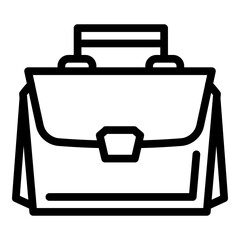 Poster - Leather bag icon. Outline leather bag vector icon for web design isolated on white background