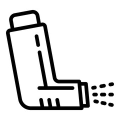 Poster - Inhaler spray icon. Outline inhaler spray vector icon for web design isolated on white background