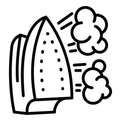 Poster - Steam iron icon. Outline steam iron vector icon for web design isolated on white background
