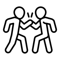Poster - People cohesion icon. Outline people cohesion vector icon for web design isolated on white background