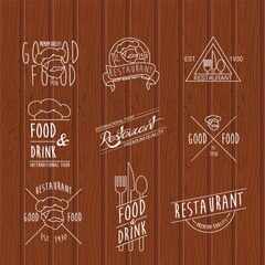 Poster - set of restaurant labels