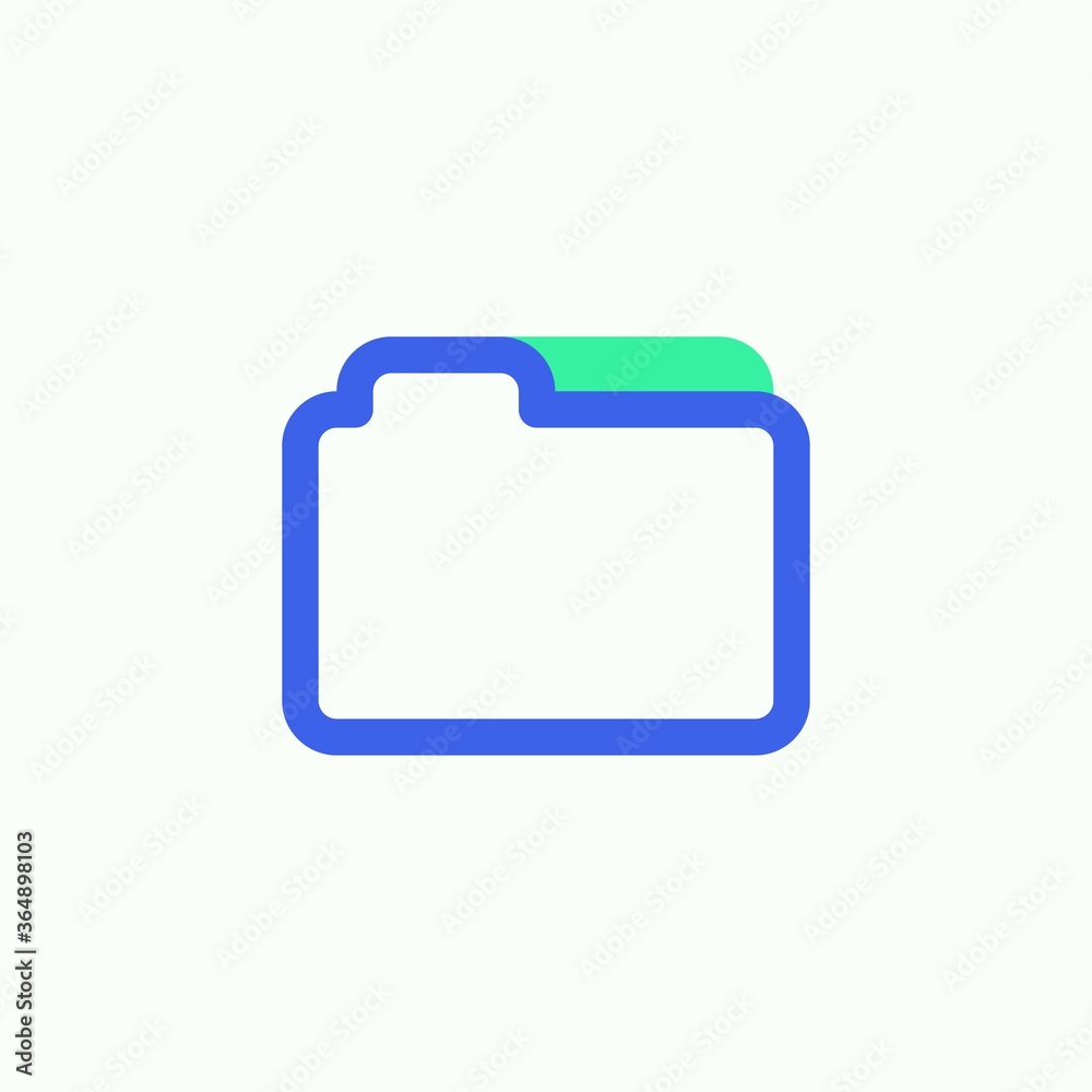 File manager folder icon vector, Document folder filled flat sign ...