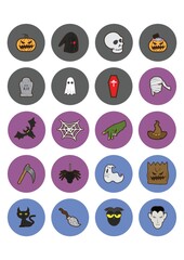 Wall Mural - halloween icon set