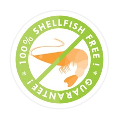 Wall Mural - shellfish free label