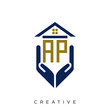 ap logo design vector for real estate