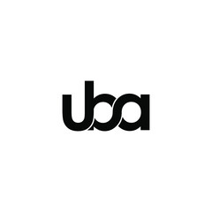 uba letter original monogram logo design