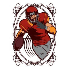 Poster - american football player