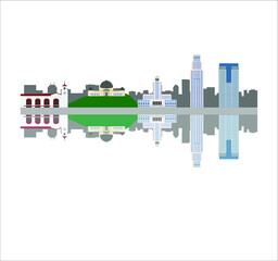 Poster - Los Angeles city skyline in United States. illustration for web and mobile design.