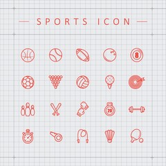 Sticker - set of sports icons