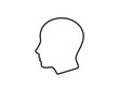 © Назарій - human head line icon. simple style person sign. infographic element and symbol for web design