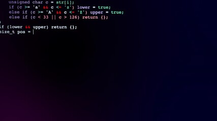 Wall Mural - hacker code running down a computer black screen terminal.