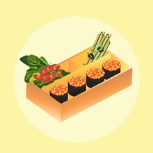Sushi In The Bento Box