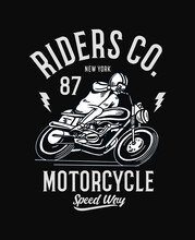 New York Motorcycle Theme Typography And Illustrations , T-shirt Graphics, Vectors.