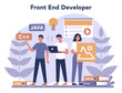 Frontend development concept. Website interface design improvement.