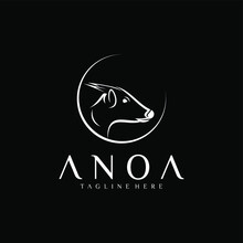 Anoa Animal Logo Design Template