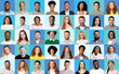 © Prostock-studio - Composite Picture Of Diverse People Expressing Happiness Over Blue Backgrounds