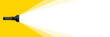 © Роман Ярощук - Banner flashlight. Vector flat flashlight on yellow background. Vector illustration
