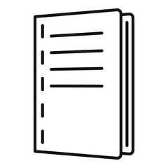 Poster - catalogue polygraphy icon. outline catalogue polygraphy vector icon for web design isolated on white