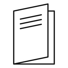 Poster - Paper catalog icon. Outline paper catalog vector icon for web design isolated on white background