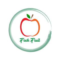 Wall Mural - Vector logo fruit design in eps 10. Simple template and ready to use.