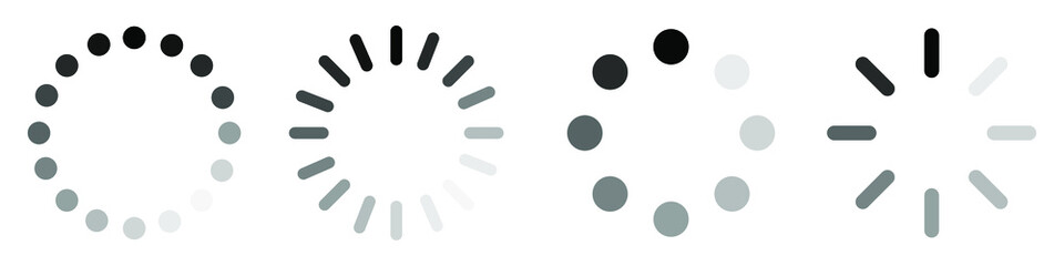 Poster - Set of loading icons. Load. Load bar icons.
