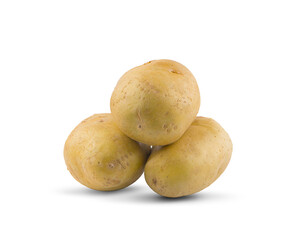 Wall Mural - potatoes isolated on white background.clipping path