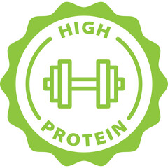 high protein green icon stamp rounded 