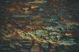 Fototapeta Do pokoju - Beautiful wooden background. Brown pine bark texture. Drops of pine resin.