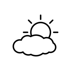Poster - Cloud, sun icon. Simple line, outline vector elements of forecast icons for ui and ux, website or mobile application