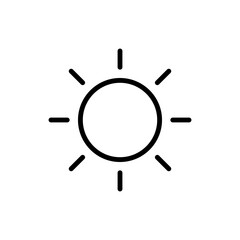 Poster - Weather, sun icon. Simple line, outline vector elements of forecast icons for ui and ux, website or mobile application