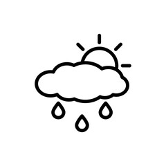 Poster - Cloud, rain, sun icon. Simple line, outline vector elements of forecast icons for ui and ux, website or mobile application