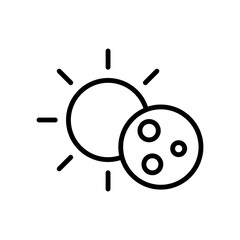 Poster - sun, moon icon. simple line, outline vector elements of forecast icons for ui and ux, website or mob