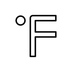Aufkleber - Fahrenheit, thermometer icon. Simple line, outline vector elements of forecast icons for ui and ux, website or mobile application